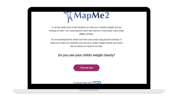 Image of MapMe2 website homepage
